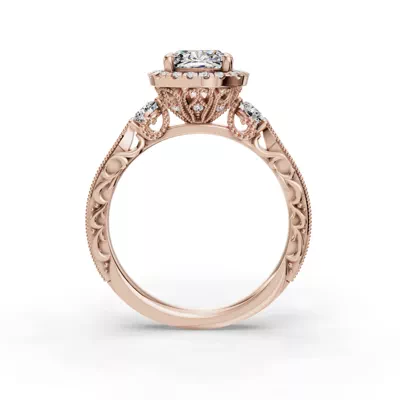Winter Halo Engagement Ring