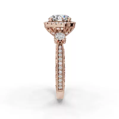 Winter Halo Engagement Ring