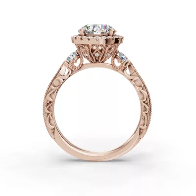 Winter Halo Engagement Ring