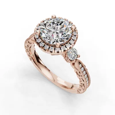 Winter Halo Engagement Ring