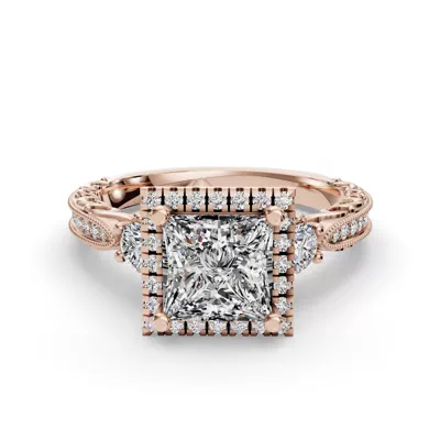 Winter Halo Engagement Ring