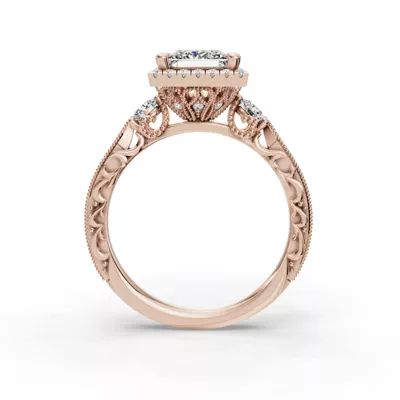 Winter Halo Engagement Ring