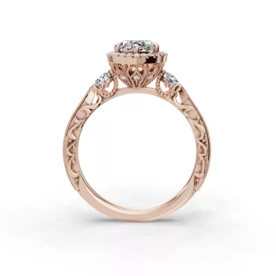 Winter Halo Engagement Ring
