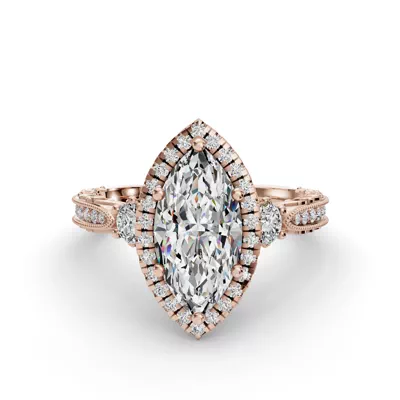 Winter Halo Engagement Ring