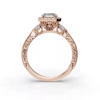 Winter Halo Engagement Ring