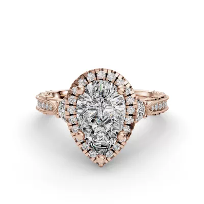 Winter Halo Engagement Ring