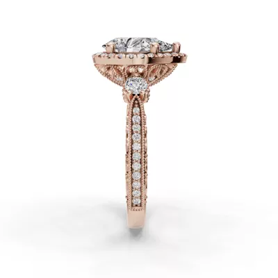 Winter Halo Engagement Ring
