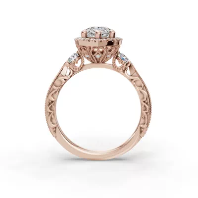 Winter Halo Engagement Ring