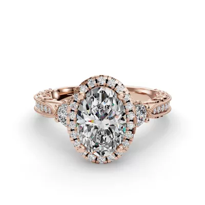 Winter Halo Engagement Ring