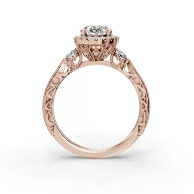 Winter Halo Engagement Ring