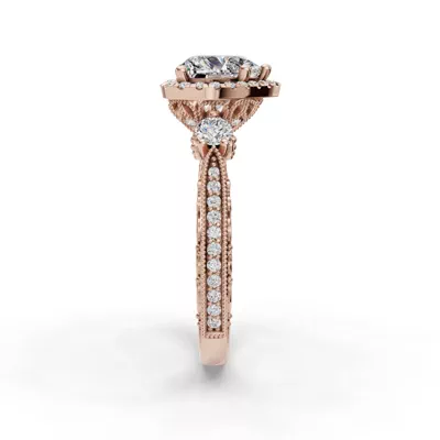 Winter Halo Engagement Ring