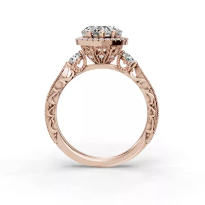 Winter Halo Engagement Ring