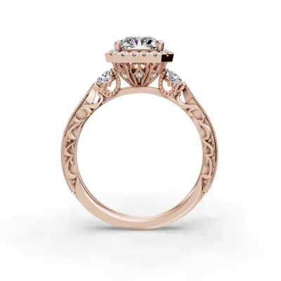 Winter Halo Engagement Ring