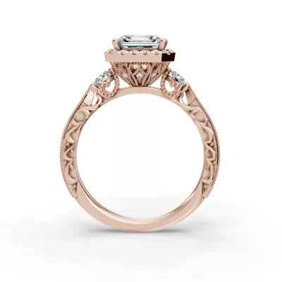 Winter Halo Engagement Ring