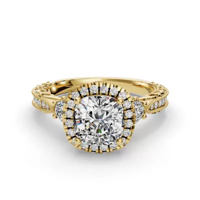 Winter Halo Engagement Ring