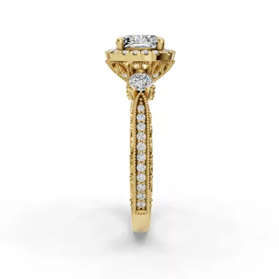 Winter Halo Engagement Ring