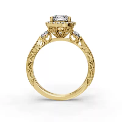 Winter Halo Engagement Ring