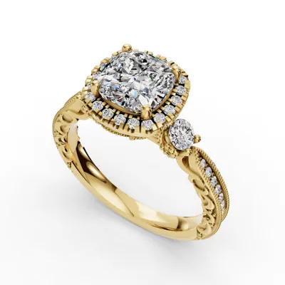 Winter Halo Engagement Ring