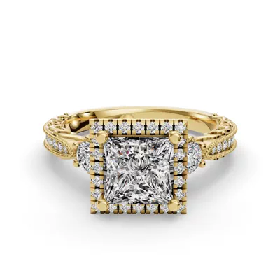 Winter Halo Engagement Ring