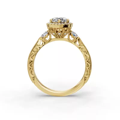 Winter Halo Engagement Ring