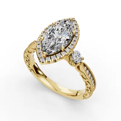Winter Halo Engagement Ring