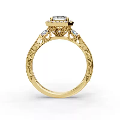 Winter Halo Engagement Ring