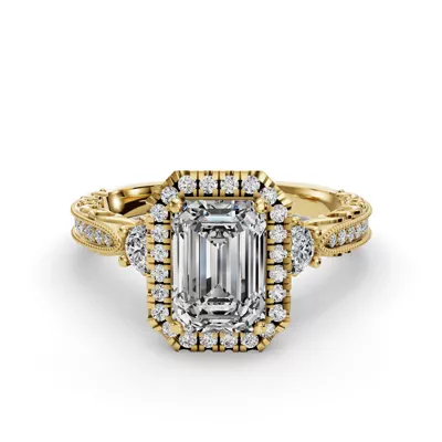 Winter Halo Engagement Ring