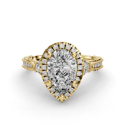 Winter Halo Engagement Ring