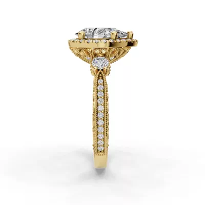 Winter Halo Engagement Ring