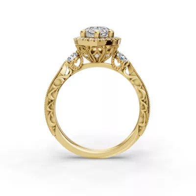 Winter Halo Engagement Ring