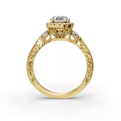 Winter Halo Engagement Ring