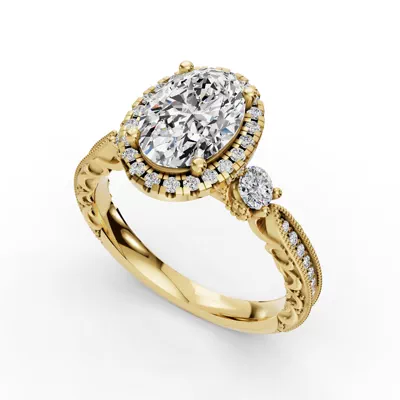 Winter Halo Engagement Ring