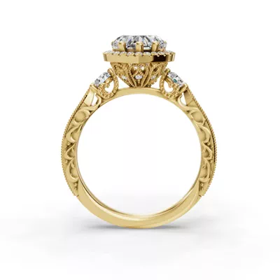 Winter Halo Engagement Ring