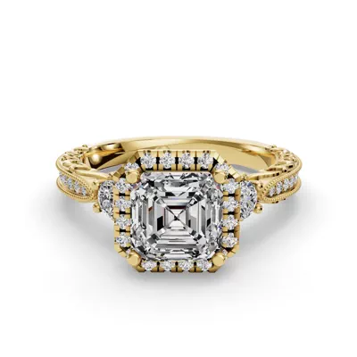 Winter Halo Engagement Ring