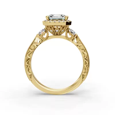 Winter Halo Engagement Ring