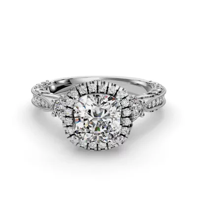 Winter Halo Engagement Ring