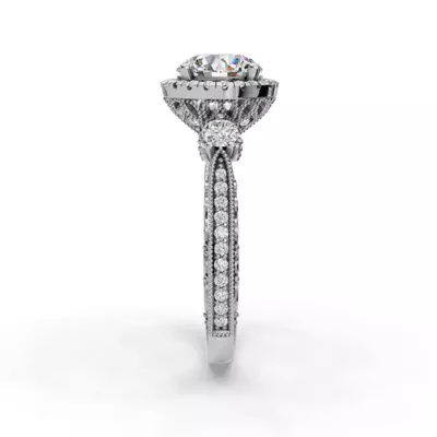 Winter Halo Engagement Ring