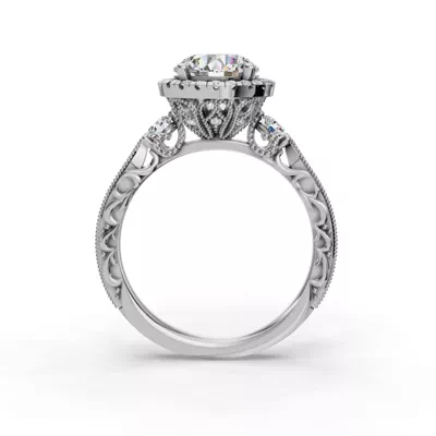 Winter Halo Engagement Ring