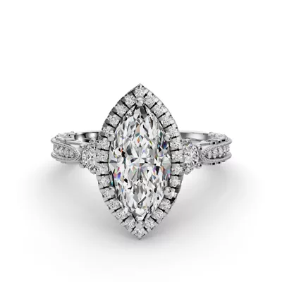 Winter Halo Engagement Ring