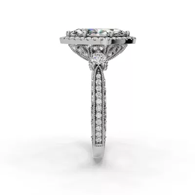 Winter Halo Engagement Ring