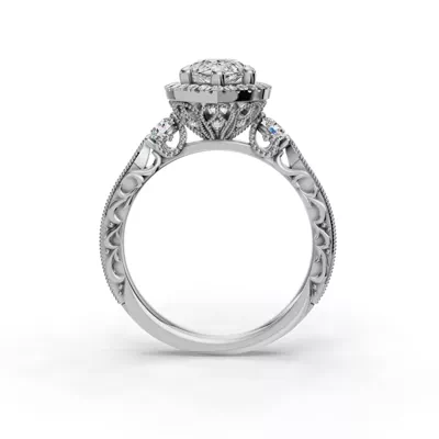 Winter Halo Engagement Ring