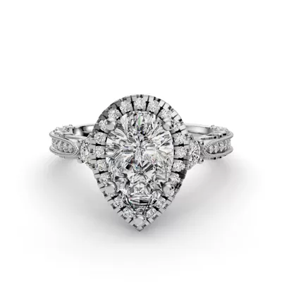 Winter Halo Engagement Ring
