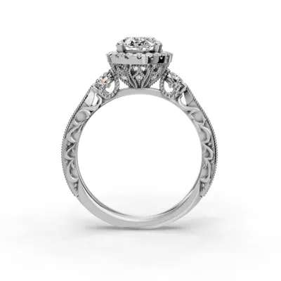 Winter Halo Engagement Ring