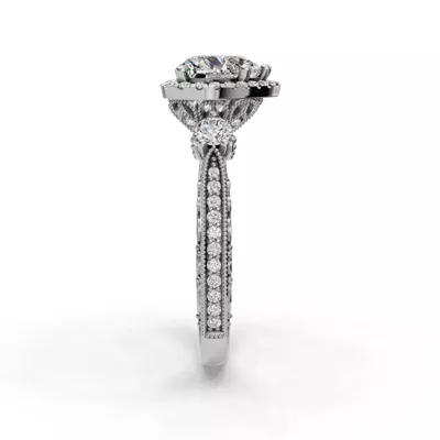 Winter Halo Engagement Ring