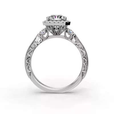 Winter Halo Engagement Ring