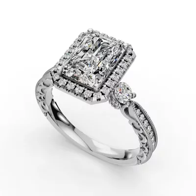 Winter Halo Engagement Ring