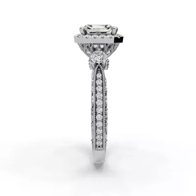 Winter Halo Engagement Ring