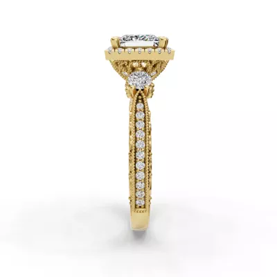 Winter Halo Engagement Ring