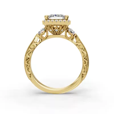 Winter Halo Engagement Ring