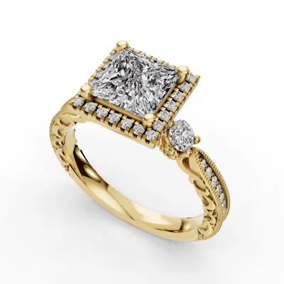 Winter Halo Engagement Ring